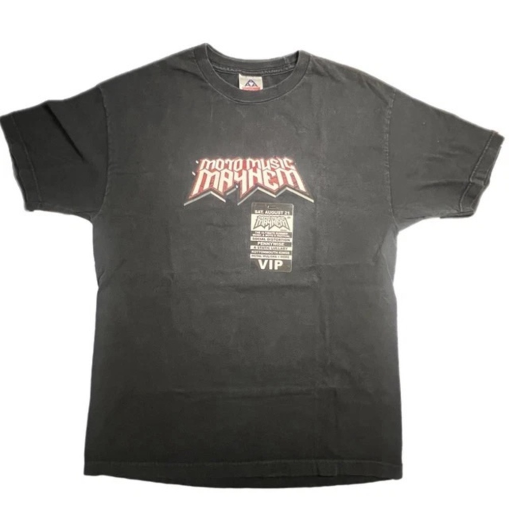 Social Distortion Pennywise 2004 Concert Shirt L Moto Music Mayhem VIP Pass